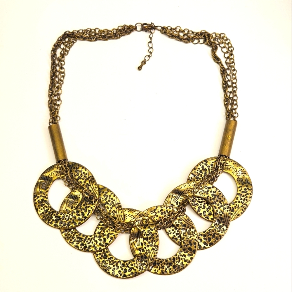 Chunky Bronze Statement Necklace